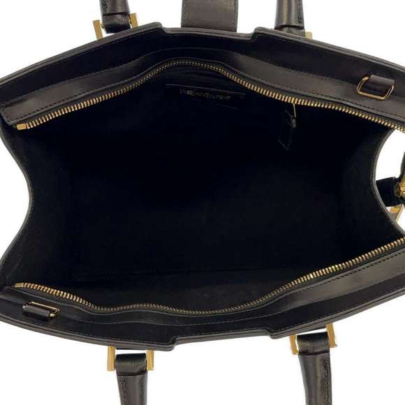 Saint Laurent Paris Handbag Y Line Cabas YSL 2way Shoulder Bag Black - Picture 4 of 9